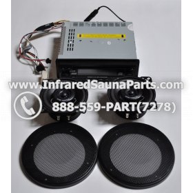 COMPLETE STEREO + SPEAKERS + COVERS - COMPLETE STEREO SYSTEM CM-4021R WITH 2 SPEAKERS 3